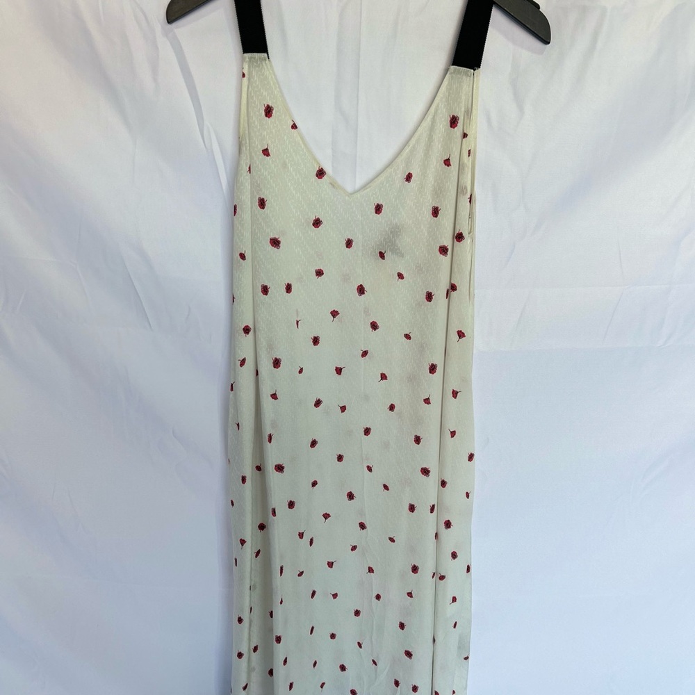 100% silk floral midi dress